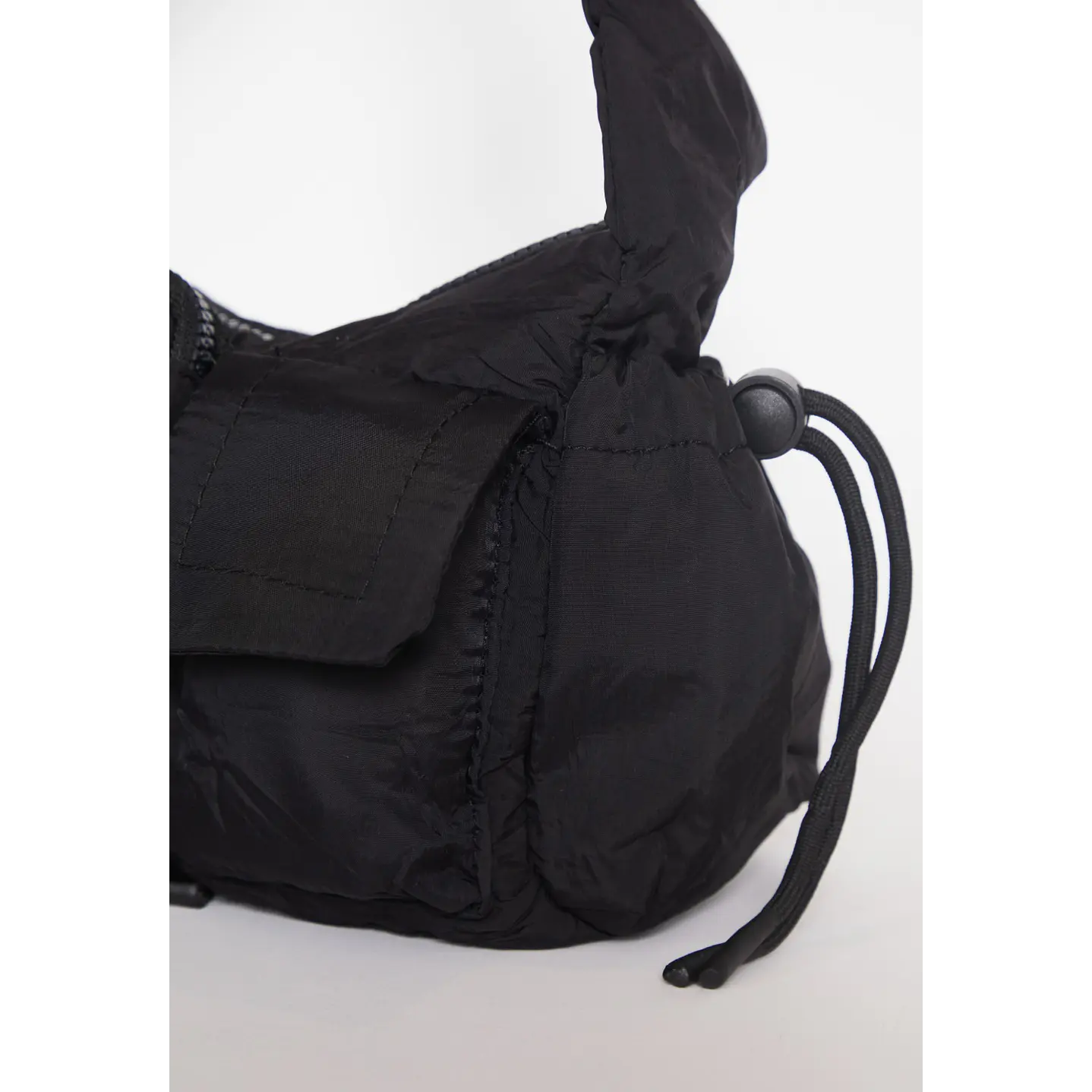 Cartera Tela Bolsillos Mujer Negro 3