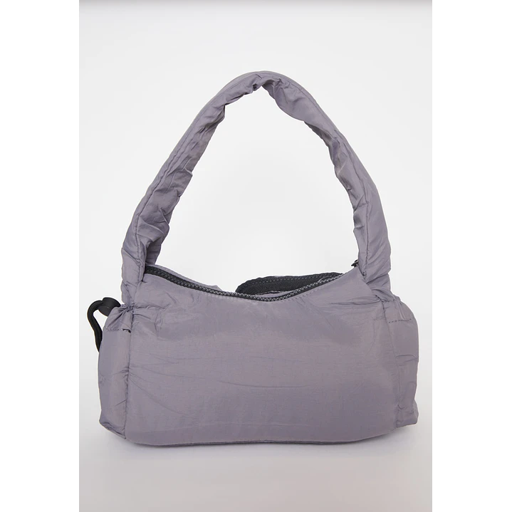 Cartera Tela Bolsillos Mujer Gris 1