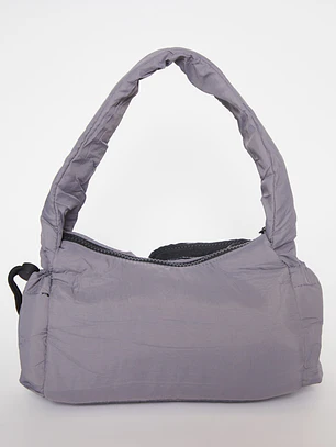 Cartera Tela Bolsillos Mujer Gris
