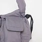 Cartera Tela Bolsillos Mujer Gris - Miniatura 2