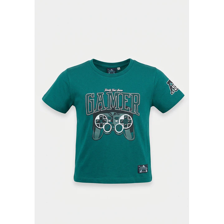 Polera Básica Niño Petróleo  1