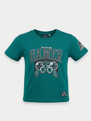 Polera Básica Niño Petróleo 