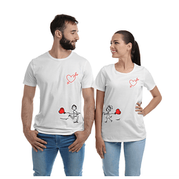 Par de T-shirts Namorados - Casal com Balão