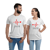 Par de T-shirts Namorados - Batimento Cardíaco e Dedicação 1