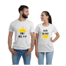 Par de T-shirts Namorados - You Are My Sunshine
