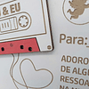  Postal em MDF com Aplique Cassete - Namorados 3