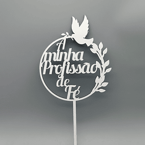 Topo de Bolo Profissão de Fé