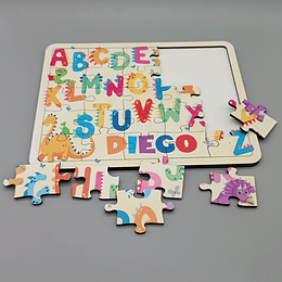 Puzzle infantil personalizado com nome "Alfabeto"