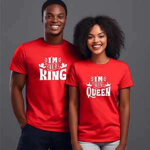 T-Shirt Her His Queen