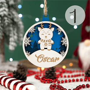 Bola de Natal com Fundo Colorido M6