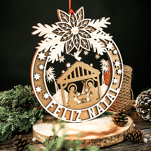 Coroa de Natal para porta - Noite Santa