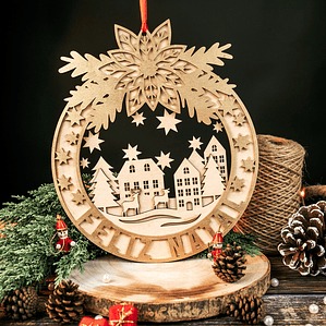 Coroa de Natal para porta - Mod 1