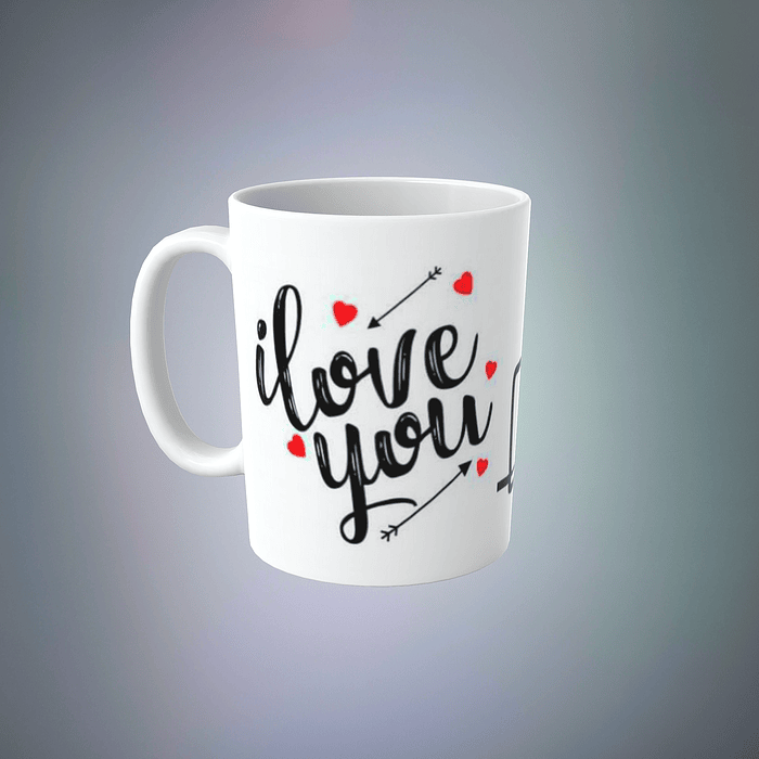 Caneca 'I Love You' com Casal de Florks 2