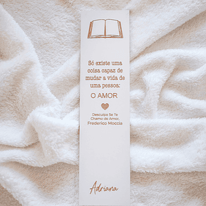 Marcador de Livros Tema Livro/Amor Personalizado