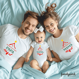 Conjunto T-shirts O Meu Primeiro Natal - Papá e Mamã 2