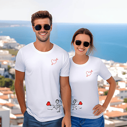 Par de T-shirts Namorados - Casal com Balão