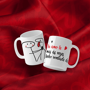 Caneca 'Vontade de ...' com Desenho Flork