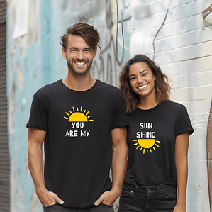 Par de T-shirts Namorados - You Are My Sunshine