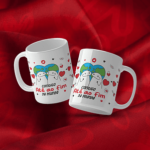 Caneca Dia dos Namorados 'Flork' - Contigo até ao Fim do Mundo