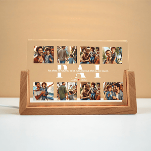 Luz Noturna LED - Dia do Pai (8 Fotos e Dedicatória)