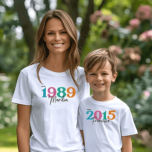 Conjunto Mãe e Filhos (Data e Nomes)