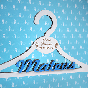 Cruzeta personalizada com nome para batizado (Modelo 02)