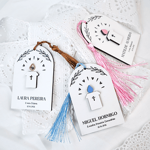 Lembrança Placa Personalizada com Aplique – Vela