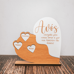 Coração com Nomes e Dedicatória – Presente Personalizado