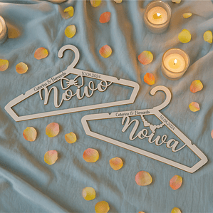 Conjunto de Cruzetas Personalizadas Noivo & Noiva – Modelo 1