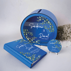 Caixa + Livro de Honra de Casamento Personalizados
