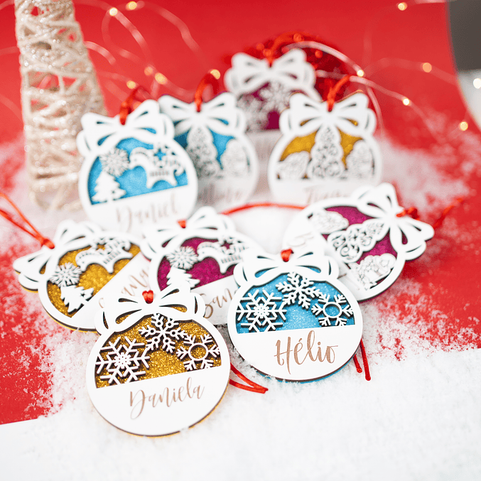 Bola de Natal M2 com Fundo (Refª BOLA02CF) 1