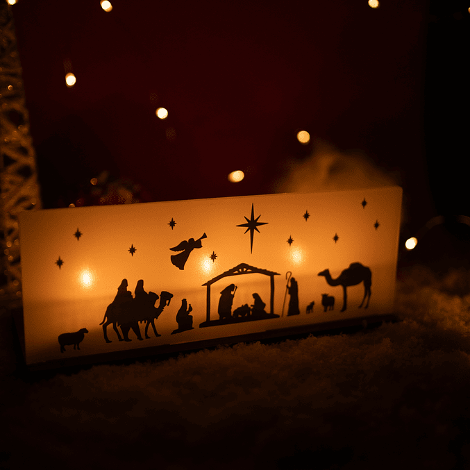 Presépio, Cenário de Natal com velas 1