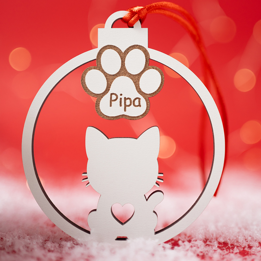 Bola de Natal Personalizada - Animais (Cão ou Gato) 2
