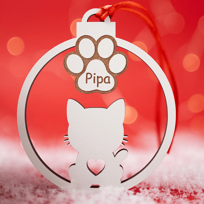Bola de Natal Personalizada - Animais (Cão ou Gato) 2