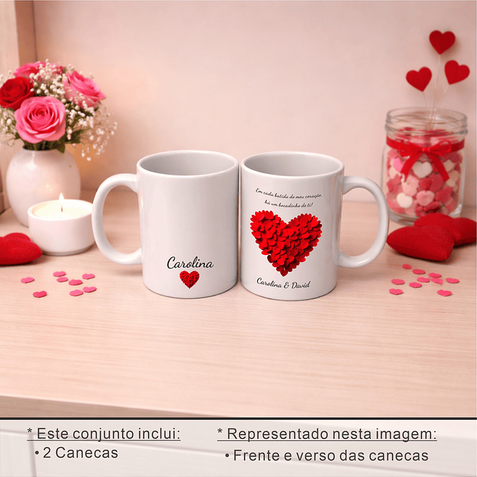 Conjunto Namorados – Bocadinho de ti - Moldura+Caneca+Porta-chaves 5
