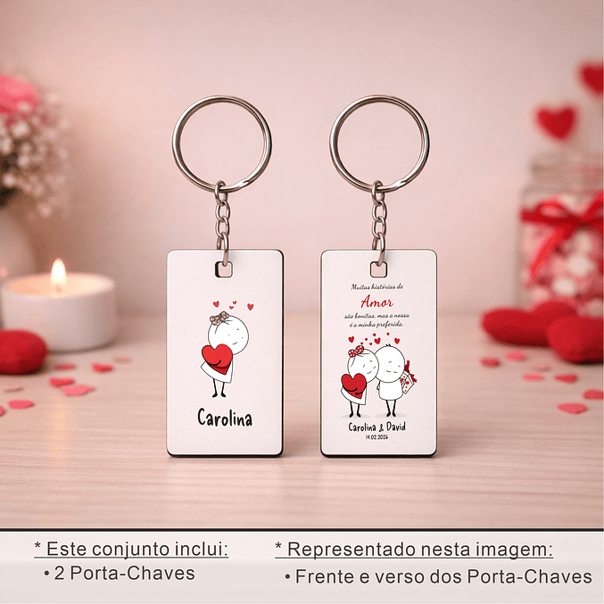 Conjunto Namorados – História Preferida – Moldura, Caneca e Porta-chaves Personalizados 6