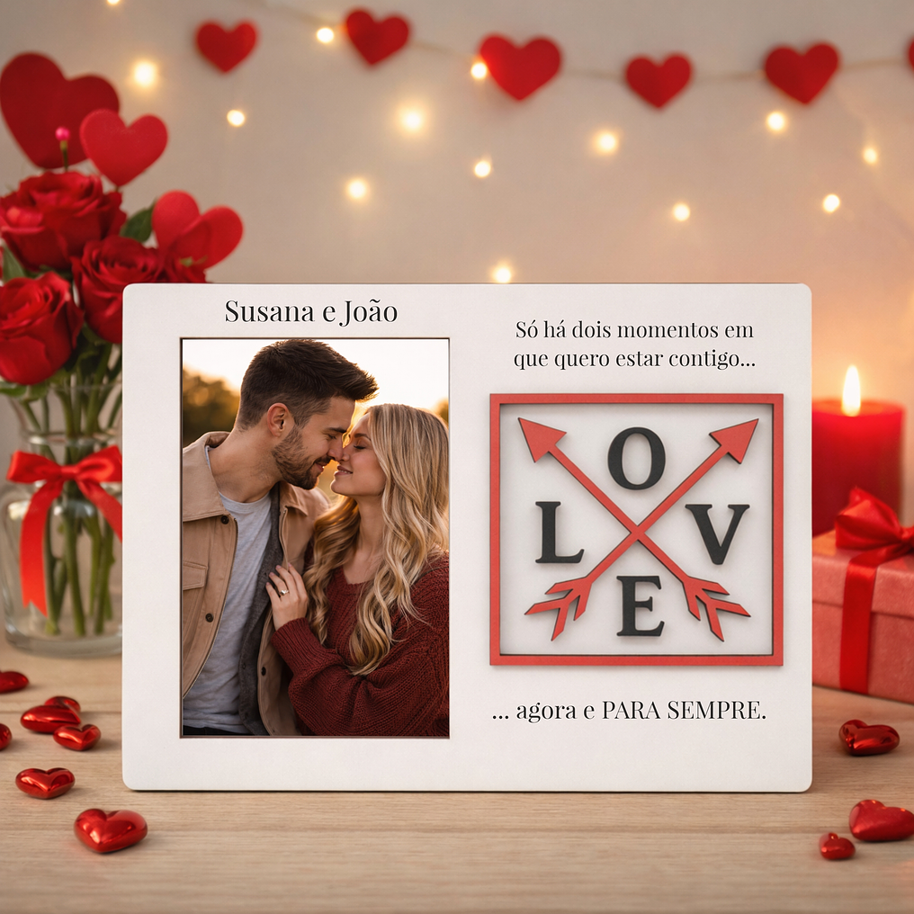 Moldura Namorados com Aplique 