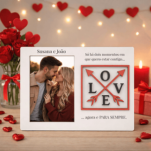 Moldura Namorados com Aplique 