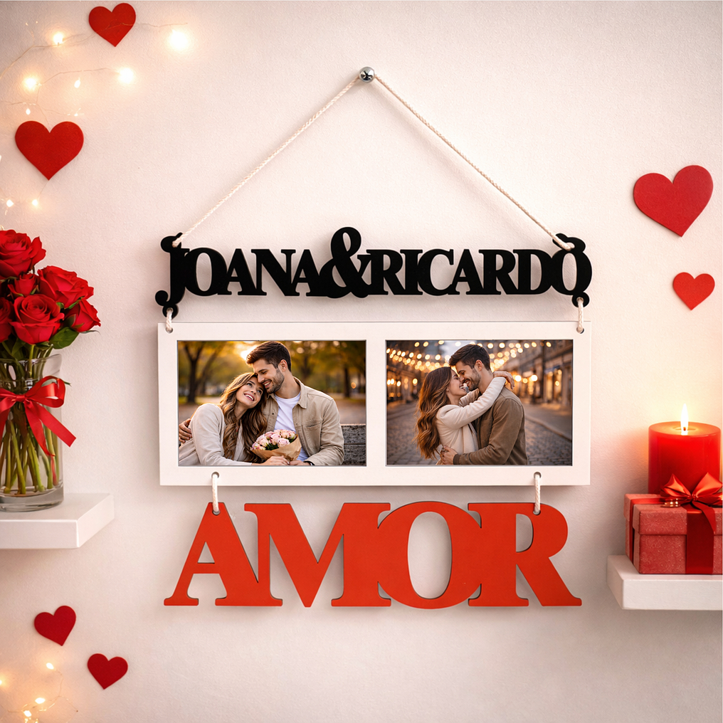 Moldura Dupla de Pendurar – Nomes e Amor Recortados 1