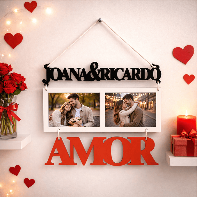 Moldura Dupla de Pendurar – Nomes e Amor Recortados 1