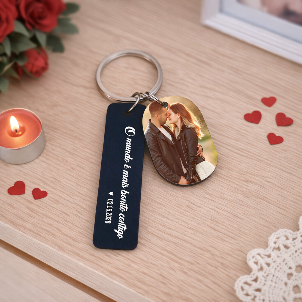 Porta-Chaves de Casal Personalizados com foto – Eternamente Dele & Dela 2