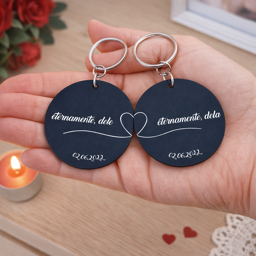 Porta-Chaves de Casal Personalizado – Amor Eterno 2