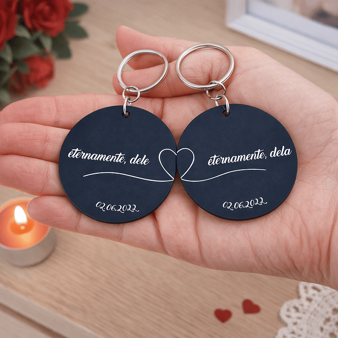 Porta-Chaves de Casal Personalizado – Amor Eterno 2