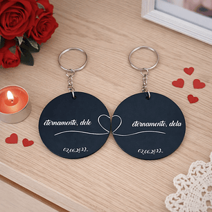 Porta-Chaves de Casal Personalizado – Amor Eterno