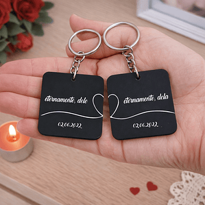 Porta-Chaves de Casal Personalizados “Eternamente Dele & Dela”