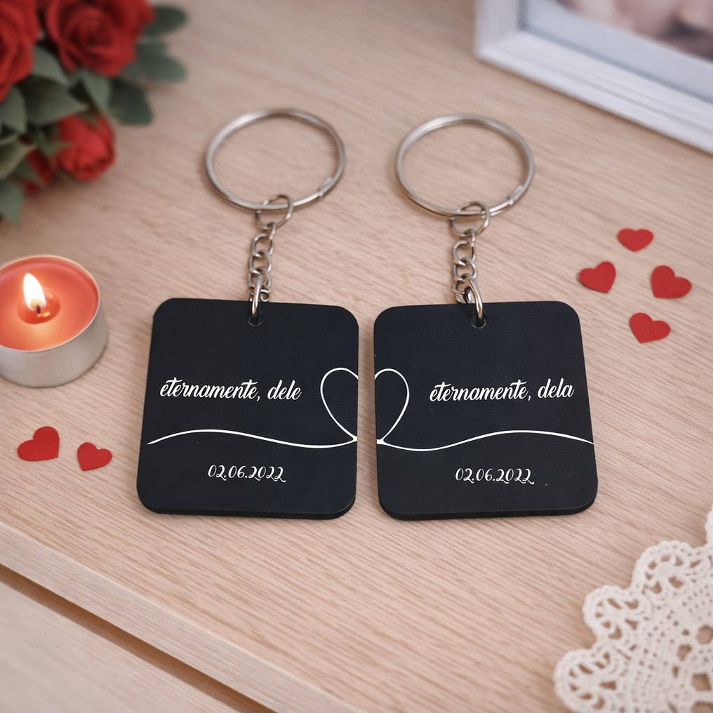 Porta-Chaves de Casal Personalizados “Eternamente Dele & Dela” 2