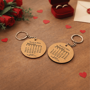 Porta-chaves Namorados – Personalizado com Nomes, Data e Dedicatória