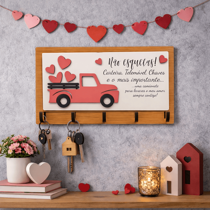 Chaveiro de Parede Modelo “Não Esqueças” | Especial Namorados 1