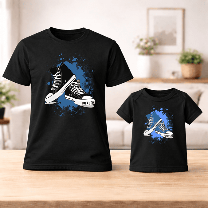 Conjunto T-shirts Dia do Pai - Pai Star, Filho(a) Star 5