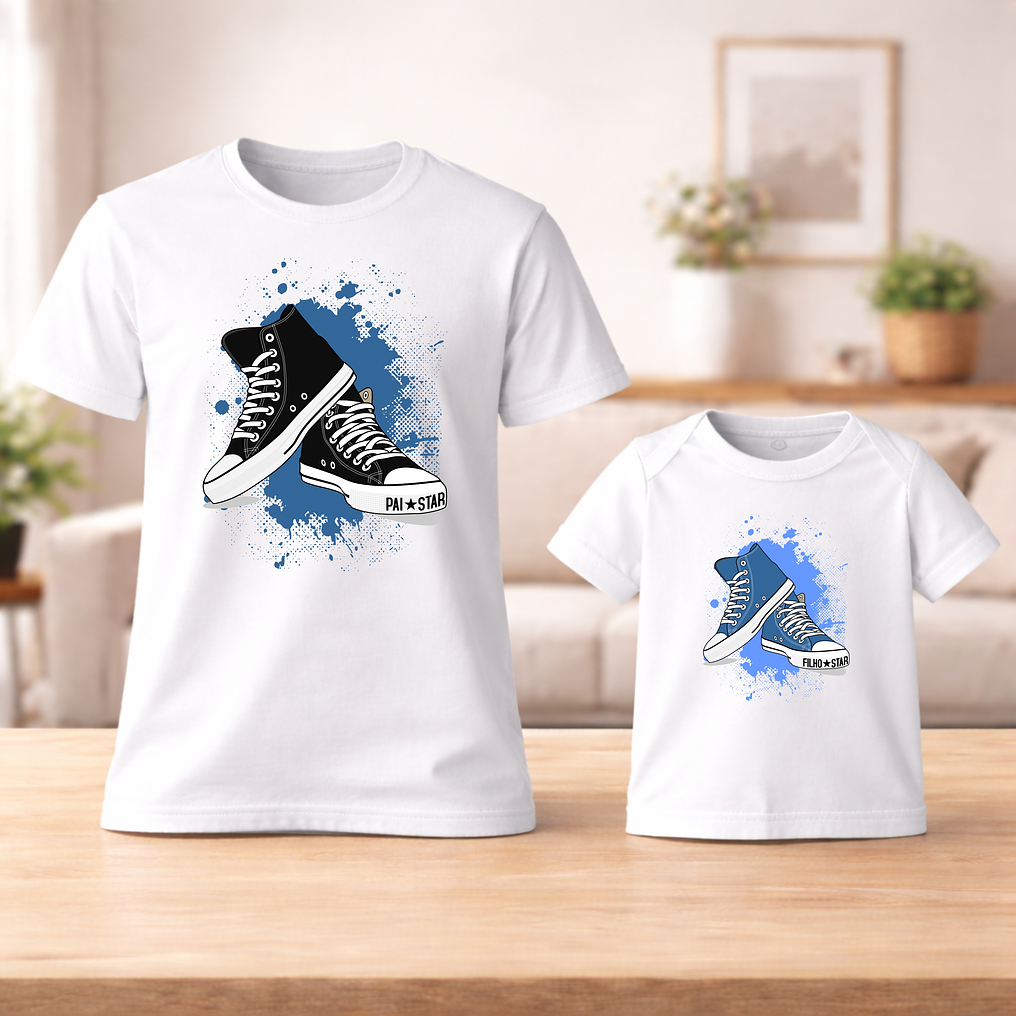 Conjunto T-shirts Dia do Pai - Pai Star, Filho(a) Star 6